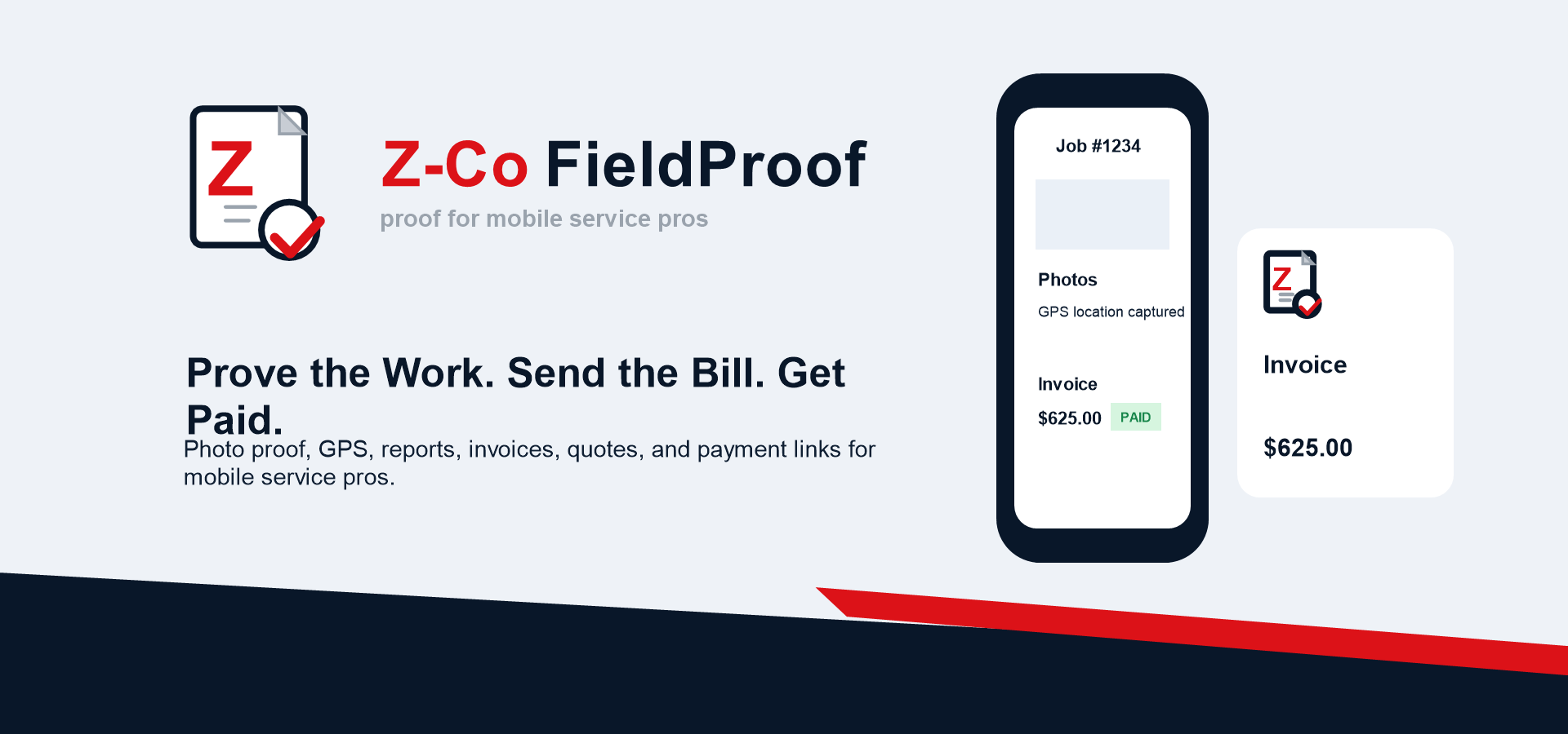 Z-Co FieldProof app preview